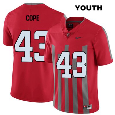 Youth NCAA Ohio State Buckeyes Robert Cope #43 College Stitched Elite Authentic Nike Red Football Jersey MB20O21TJ
